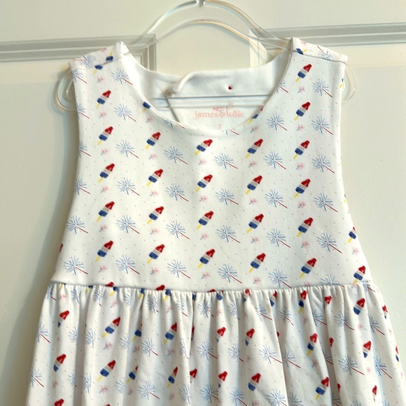 Adorable Red, White and Blue Popsicle Firecracker Dress. Size 7 - Picture 2 of 3